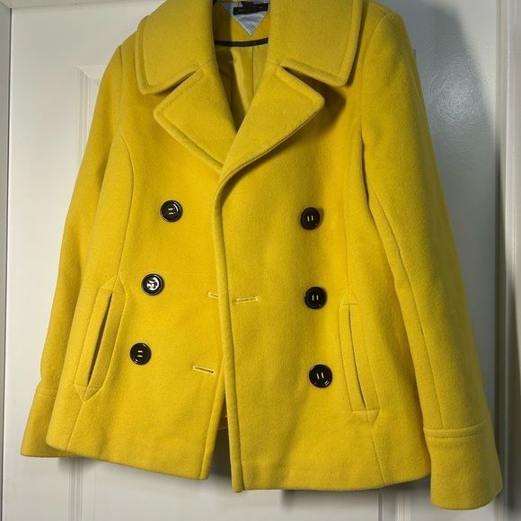 Tommy Hilfiger Jackets & Blazers - Tommy Hilfiger Yellow Double-Breasted Women's Coat